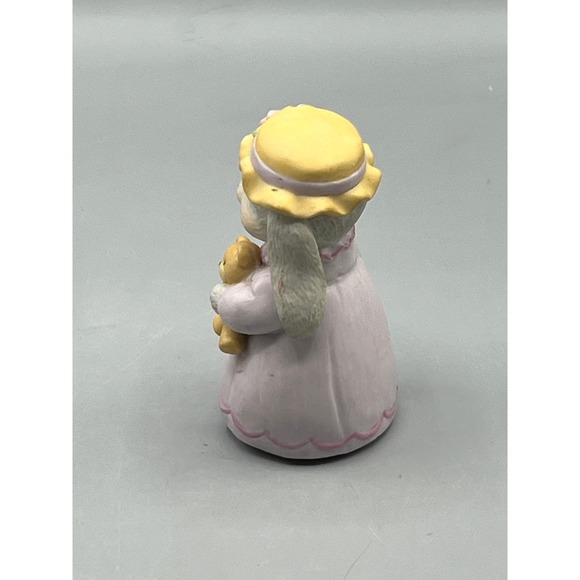 Vintage Lucy and Me Rosie with her Bear Easter Bonnet Gray Bunny Easter Dress - Picture 5 of 7